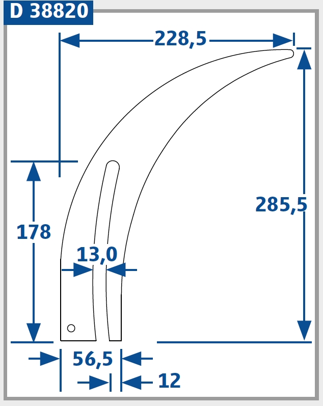 Spaltkeil für Sägeblatt für Sägen von ø 350 - ø 450 mm, 2,5 mm Spaltkeilstärke Spaltkeil für Sägeblatt für Sägen von ø 350 - ø 450 mm, 2,5 mm Spaltkeilstärke